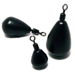 Вантаж Дніпро-свинець джиг риг з вертлюгом пофарбований чорний