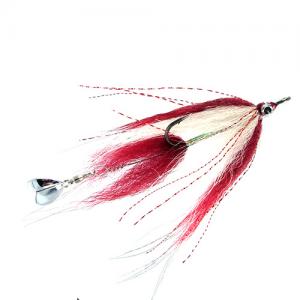 Стример на двійнику "Javelina Mini" Red-White 12 см