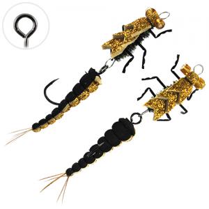 Мандула Floating Jig Realistic Stone Big Double Gold-Black