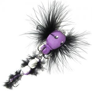 Мандула імітація бичка з пір\'ям Violet-White