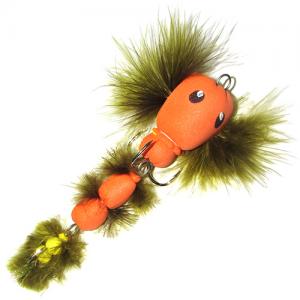 Мандула імітація бичка з пір\'ям Orange-Yellow
