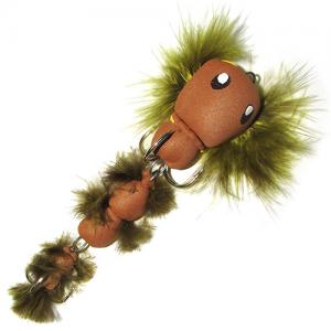 Мандула імітація бичка з пір\'ям Brown-Yellow