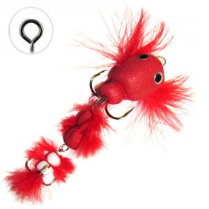 Мандула імітація бичка з пір\'ям червона