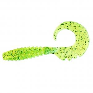 Силікон FishUP Fancy Grub 1" #026 - Flo Chartreuse/Green  (12шт.)