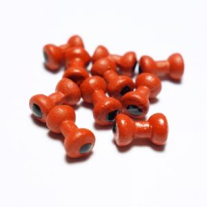 Очки-гантельки латунні STRIKE - Painted Lead Eyes - Red [Червоний]