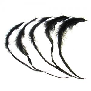 Пір'я сідла півня STRIKE для мокрих мух и Wolly Bugger - Black [Чорний]