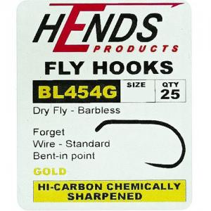 Гачки HENDS Dry Fly Barbless Gold BL 454/25