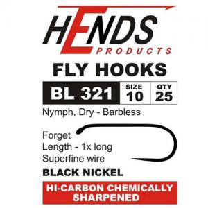 Гачки HENDS Streamer Nymph Barbless BL 321