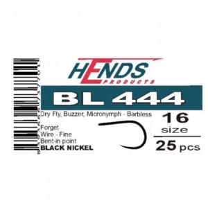 Гачки HENDS Dry Fly Barbless BL 444/25