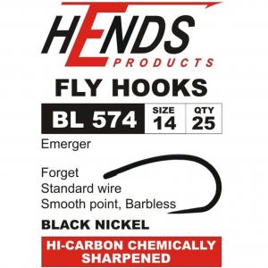 Гачки HENDS Emerger Barbless BL 574/25