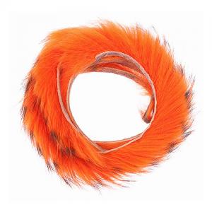 Смугасті смужки хутра кролика HENDS Zonker Strip Barred - Orange Black [Помаранчево-чорний]