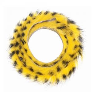 Смугасті смужки хутра кролика HENDS Zonker Strip Barred - Yellow Black [Жовто-чорний]