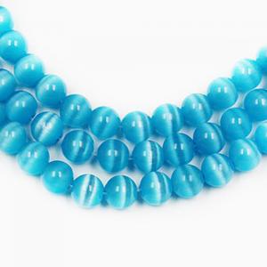 Бісер котяче око Light Blue 4,0мм (10шт)