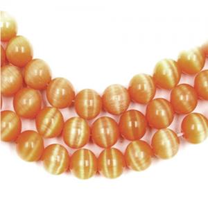 Бісер котяче око Orange 4,0мм (10шт)