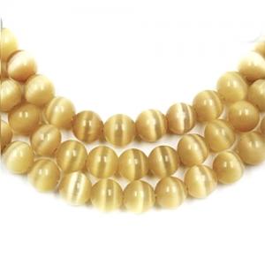 Бісер котяче око Yellow-olive 4,0мм (10шт)