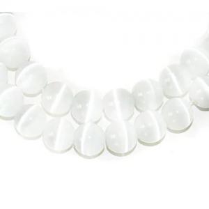 Бісер котяче око White 4,0мм (10шт)