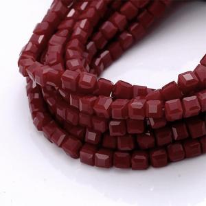 Підсадка для мормишки Сирний кубик Burgundy Matte 4,0мм (10шт)