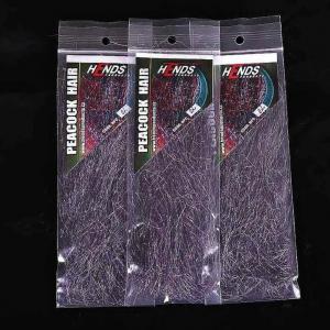 HENDS Peacock Hair Synthetic Fibers - Black/Violet/Bronze [Black-violet with bronze]