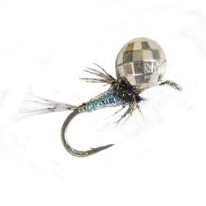 Мормышка вольфрам гранёная серебро - Green VinilRib [Зеленая]