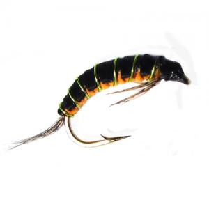 Woven Polish Nymph Black-Orange