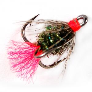 Муха на трійнику Treble Red Tag