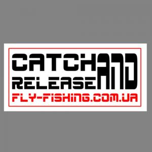 Наклейка на авто CATCH AND RELEASE Black/Red